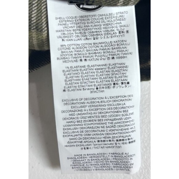 Dickies Plaid Flannel Shirt Mens Size Medium Green & Black Button-Up Pockets NEW - Picture 10 of 10